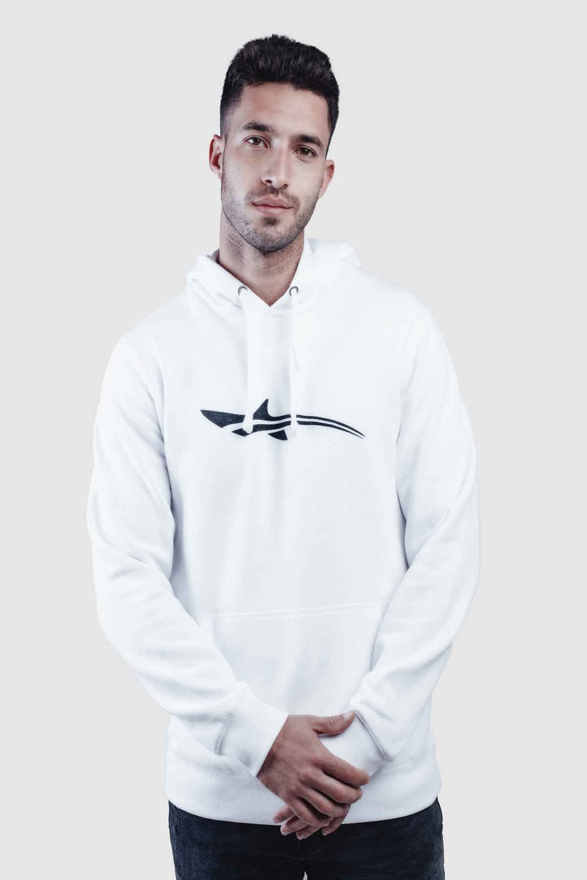 Oceanman White hoodie for men
