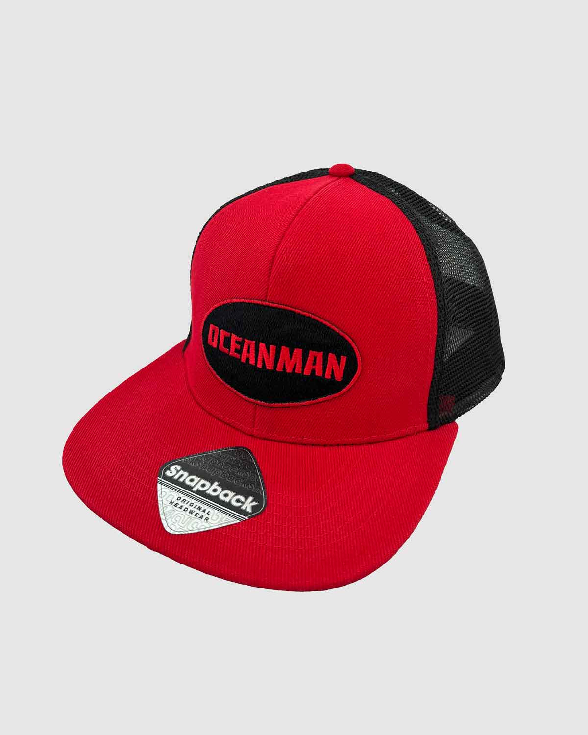 red trucker hat oceanman icon