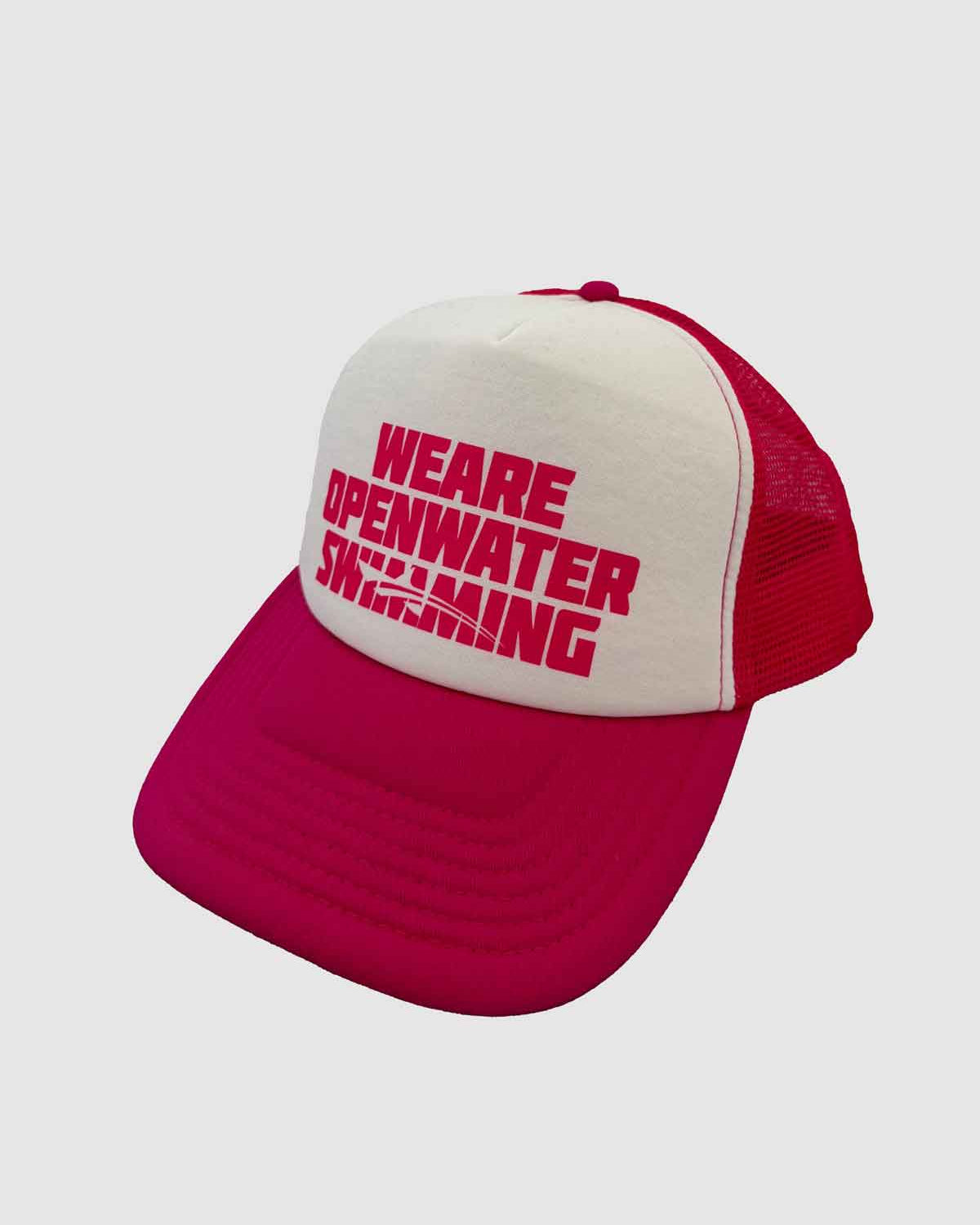 We are open water swimming cap in fucshia from oceanman
