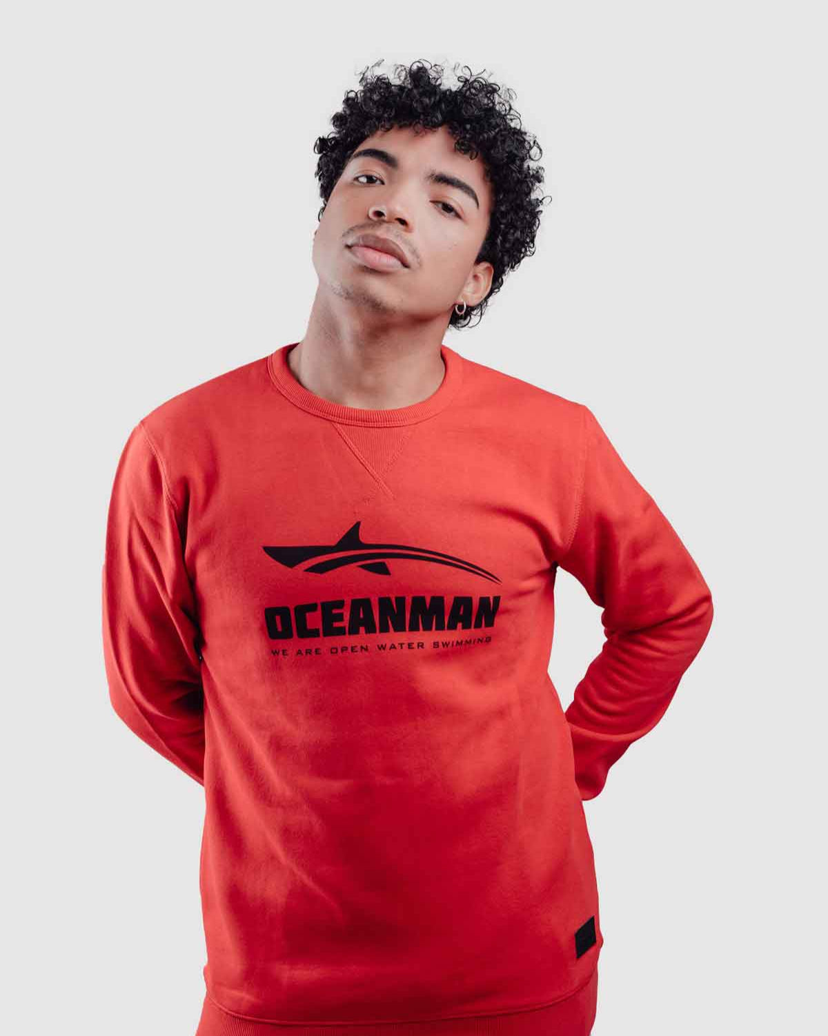 Oceanman icon sweater in red for men