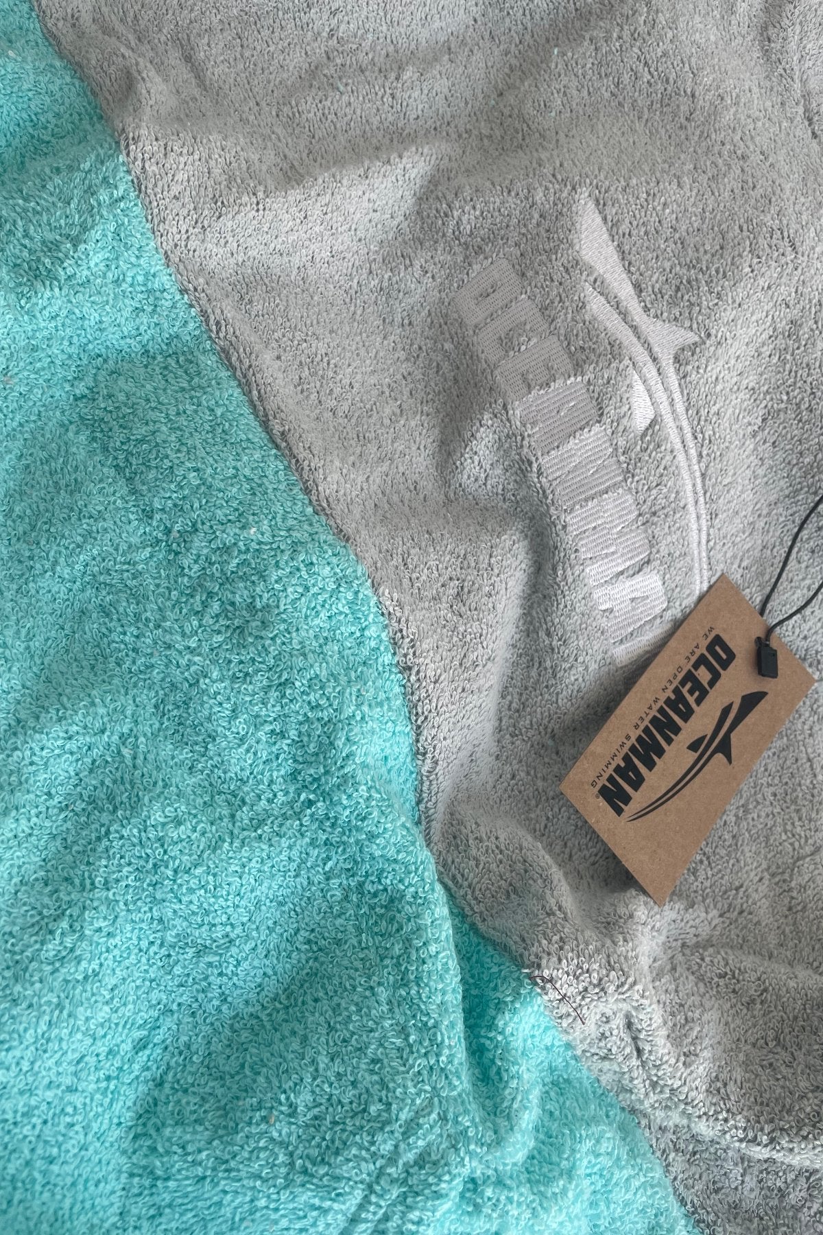 Oceanman Poncho Turquoise/Grey