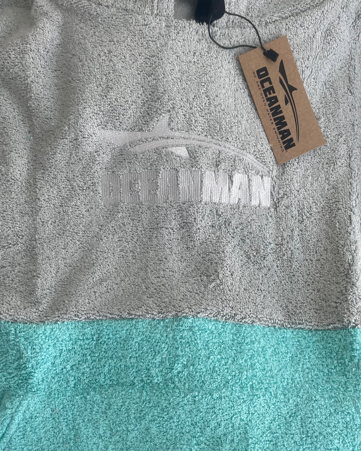 Oceanman Poncho Turquoise/Grey
