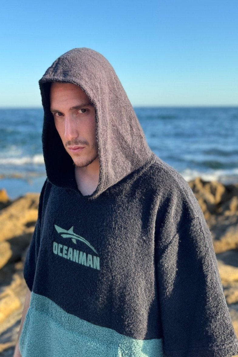 Oceanman Poncho Green/Black