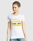 OceanWoman stand with ukraine collection white t shirt for women
