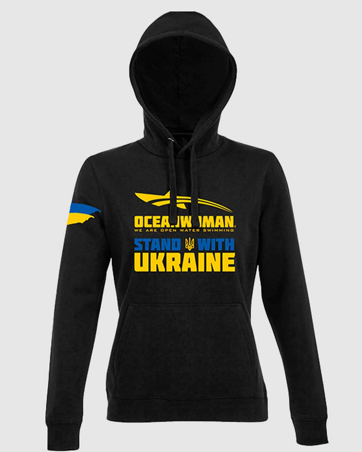 oceanwoman stand with ukraine hoodie black women