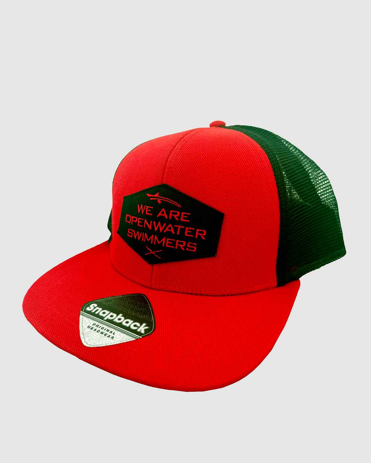 we are open water swimmers red cap oceanman brand