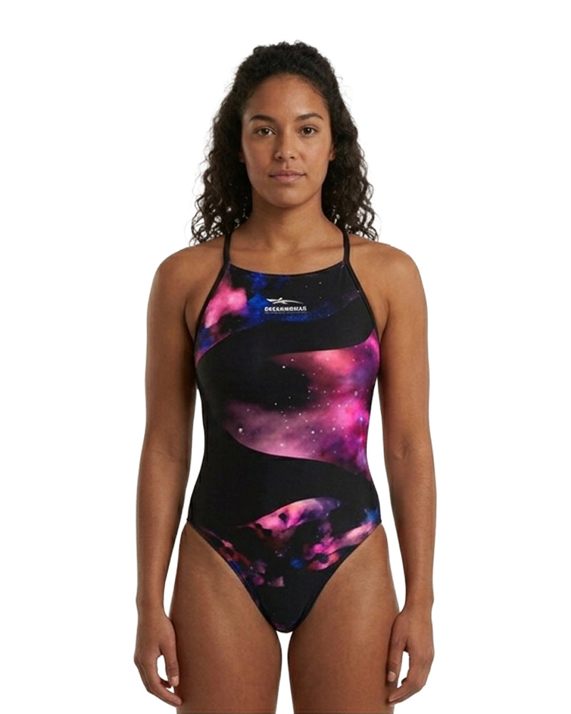 Woman tie die black